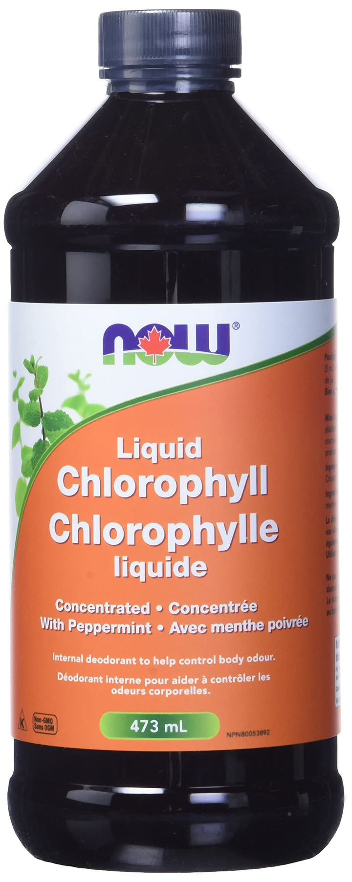 NOW Liquid Chlorophyll 3X + Mint Liquid, 473 mL