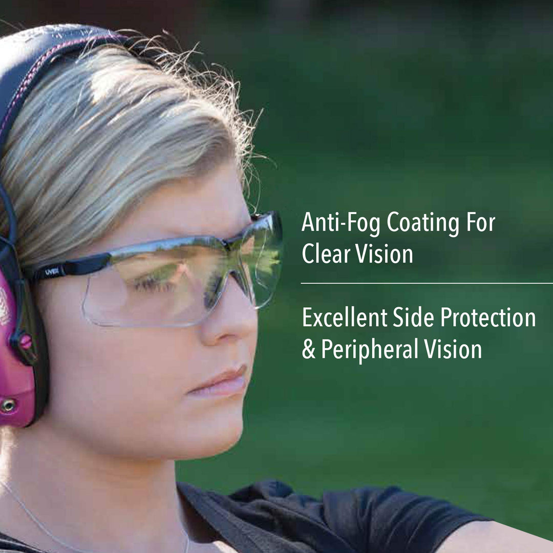 Howard Leight Shooting Sports Howard Leight by Honeywell Genesis Sharp-Shooter Shooting Glasses Combo Kit (R-01637),Clear/Amber/Vermillion,Large