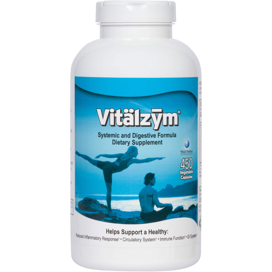 Original Proteolytic Systemic Digestive Enzyme Formula Serrapeptase Source | Immune and Joint Support Increase Blood Flow Cardio Function | Healthy Men Women (450 Capsules)