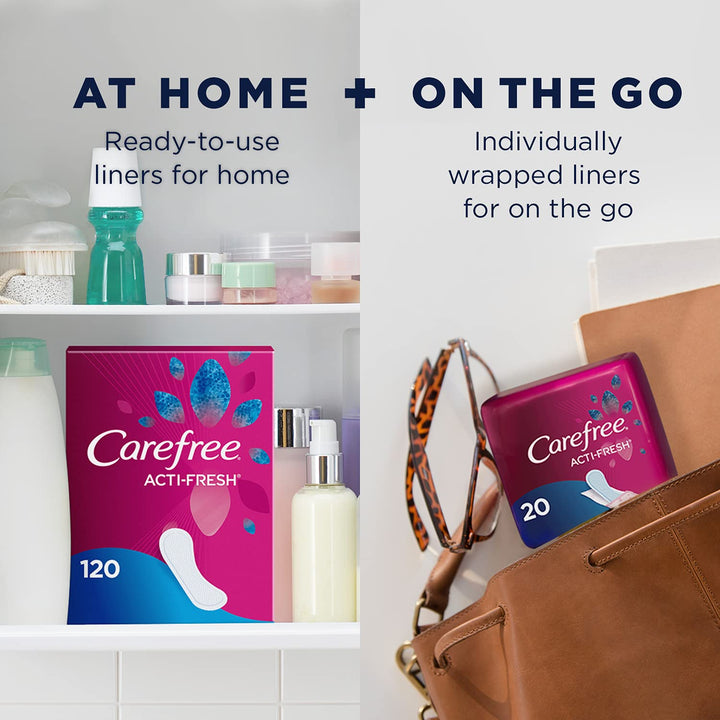Carefree Acti-Fresh Ultra-Thin Panty Liners, Regular To