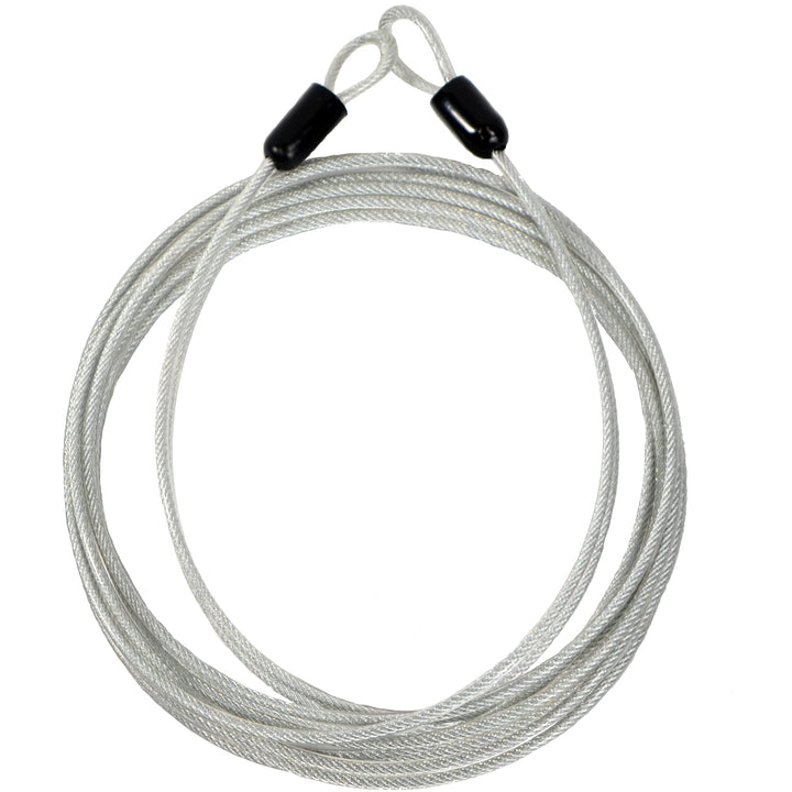 4 Foot 3mm (1/8th Inch) Braided Steel Coated Security Cable Luggage Lock Safety Cable Wire Double Loop