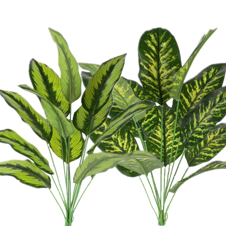 4pcs Small Fake Plants Potted Artificial Mini Fake Plant Set Greenery Evergreen Lotus Leaf Clover Luau Leaf for Desk Table Home Office Room Bedroom Decoration