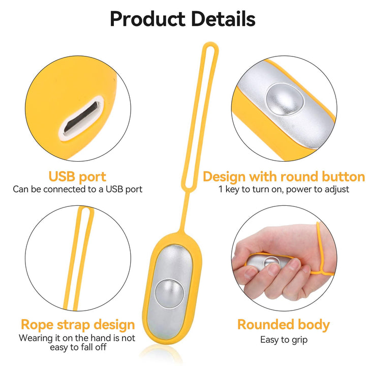 Hand Held Sleep Aid, USB Sleep Aid Machine Insomnia Pressure Anxiety Fast Sleep Device Sleeping Instrument for Improved Sleep Anxiety and Relieving Stress(Amarillo)