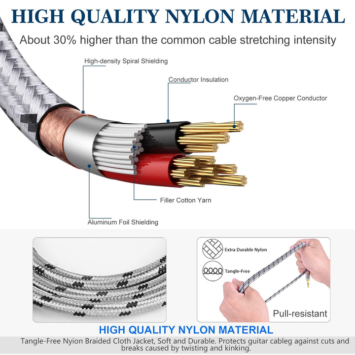 3.5 mm TRS to Dual XLR Male Pro Stereo Breakout Cable, 1/8 TRS Stereo to 2 XLR Male Y Splitter Patch Microphone Cable, 3.3 Feet