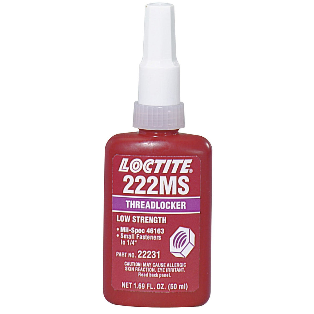 135334 Purple 222MS Low Strength Thread Locker, 300 degrees F Maximum Temperature, 50 mL Bottle