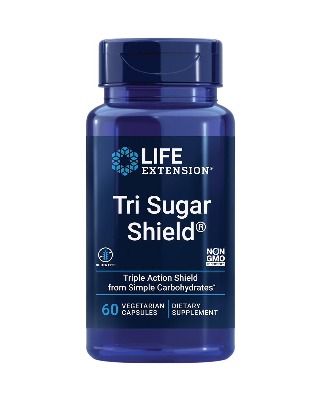 Tri Sugar Shield - Promote Healthy Glucose Metabolism - Sorghum Bran, White Mulberry and Phloridzin Apple Extract - Gluten Free, Non-GOM, Vegetarian - 60 Capsules