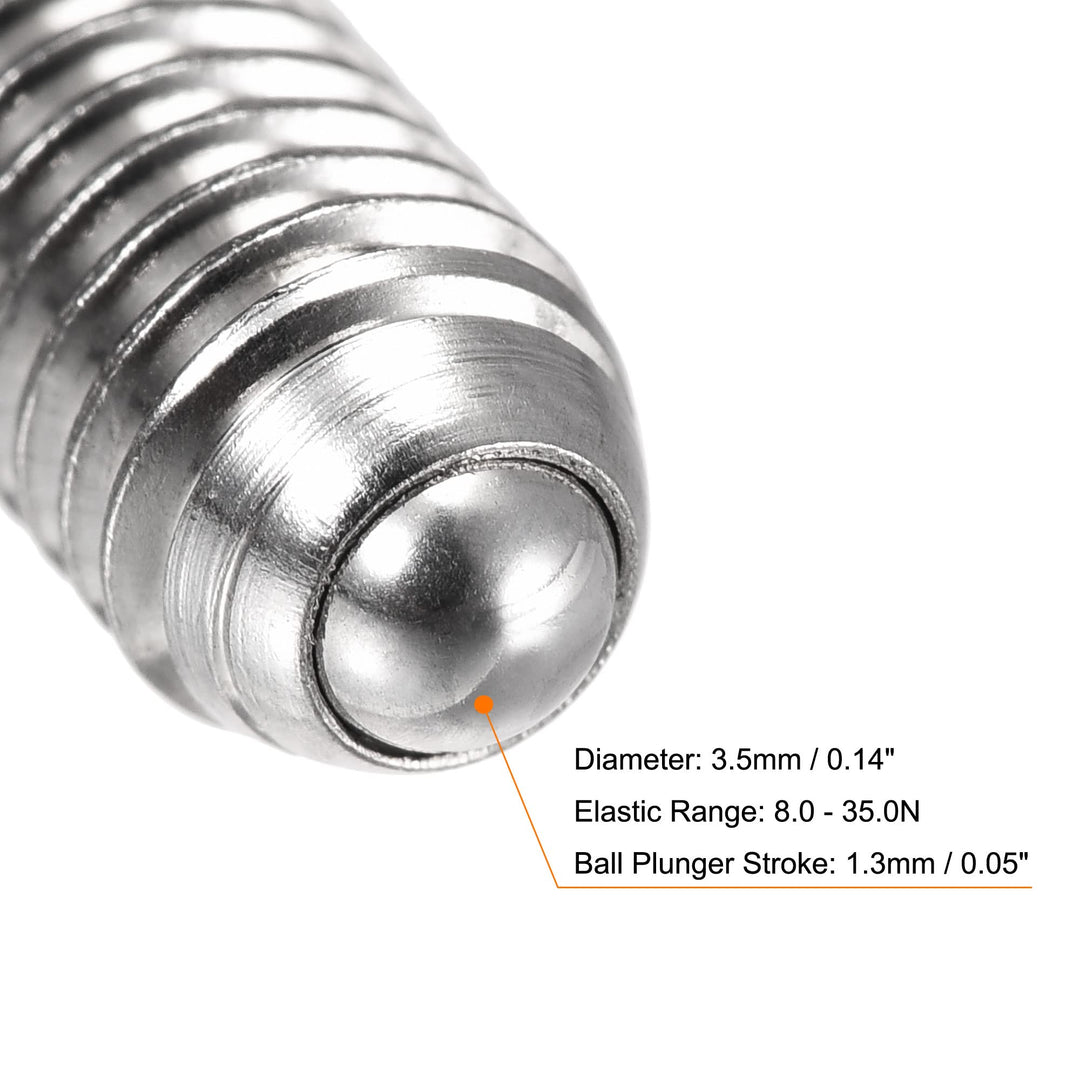 Ball Point Set Screws, M6 x 8mm 304 Stainless Steel Metric Spring Hex Socket Screw 20pcs