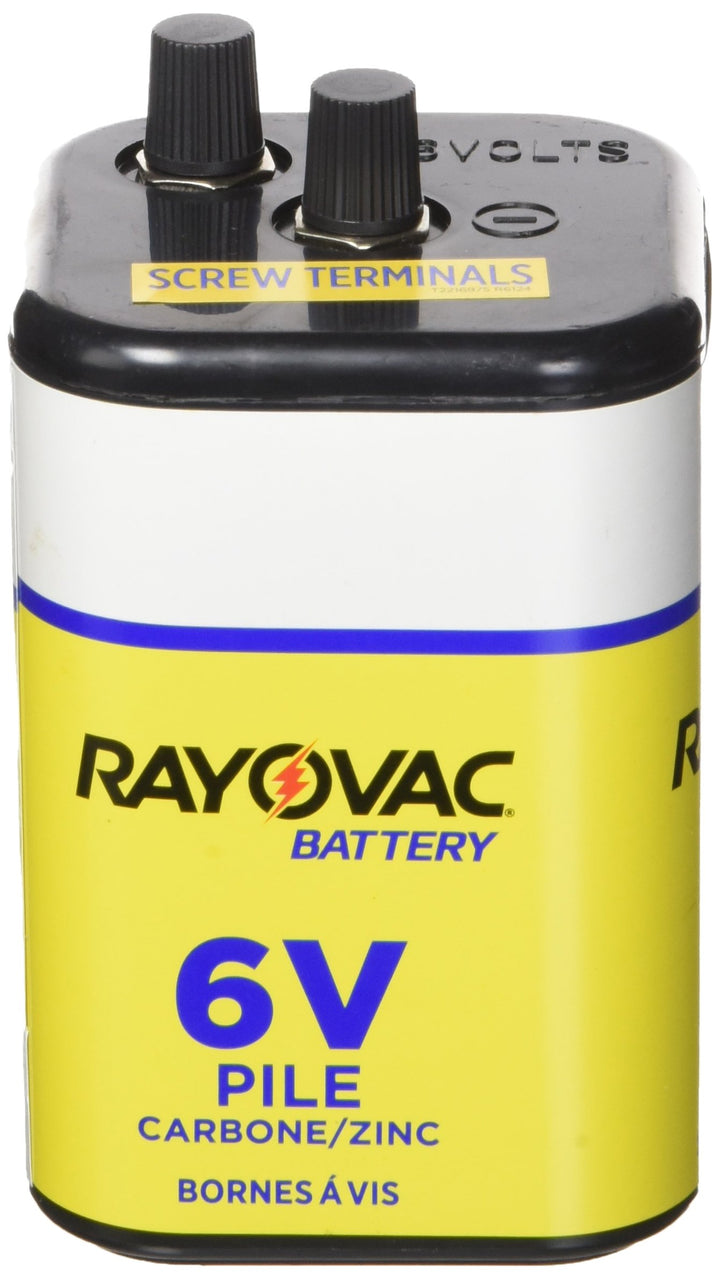 RAYOVAC Heavy Duty Lantern Battery, 6 Volt Screw Termin