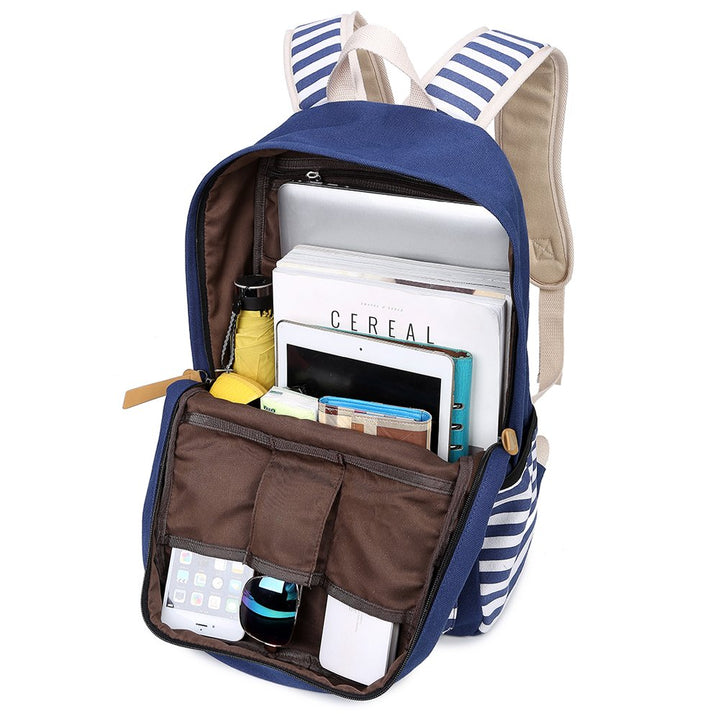 Abshoo Causal Canvas Stripe Backpack Cute Lightweight T