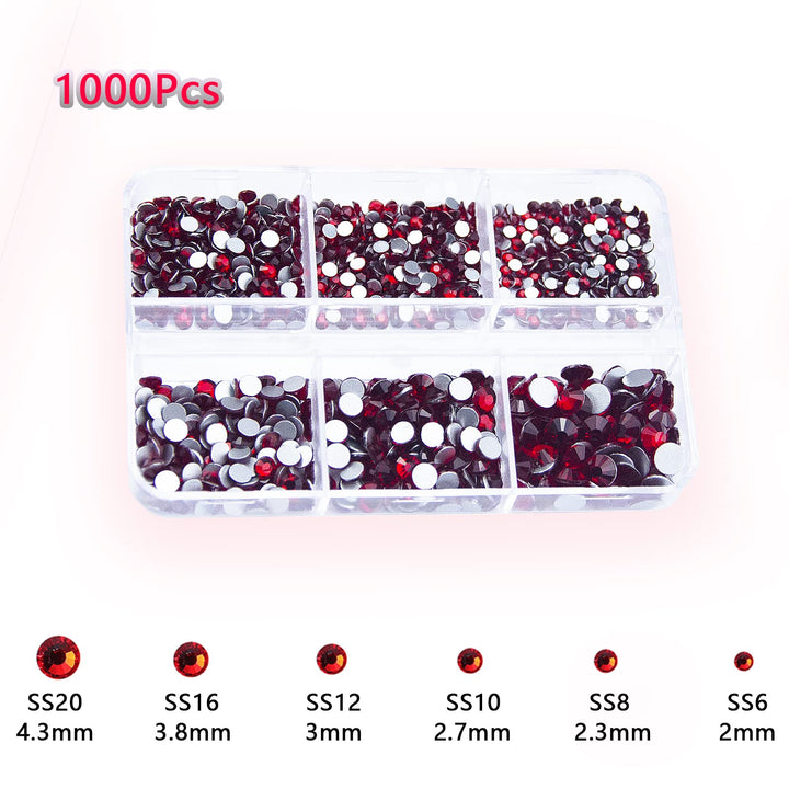 2120Pcs Emerald Green Red Nail Rhinestones Crystals Glass Gems Stones Green Red Multi Shapes Sizes Round Beads Flatback Crystals Rhinestones for Nail DIY Crafts Clothes Shoes Jewelry
