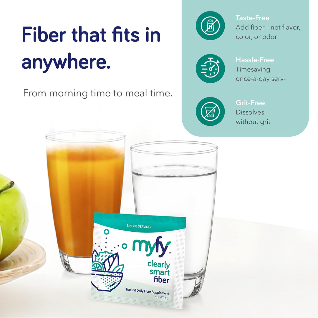 Natural Prebiotic Fiber Supplement Powder - Clear, Soluble, Daily Digestive Support for Gut Health &amp; Regularity - Non-GMO, Taste-Free, Sugar-Free, Gluten-Free - 10.6oz (60 Servings)