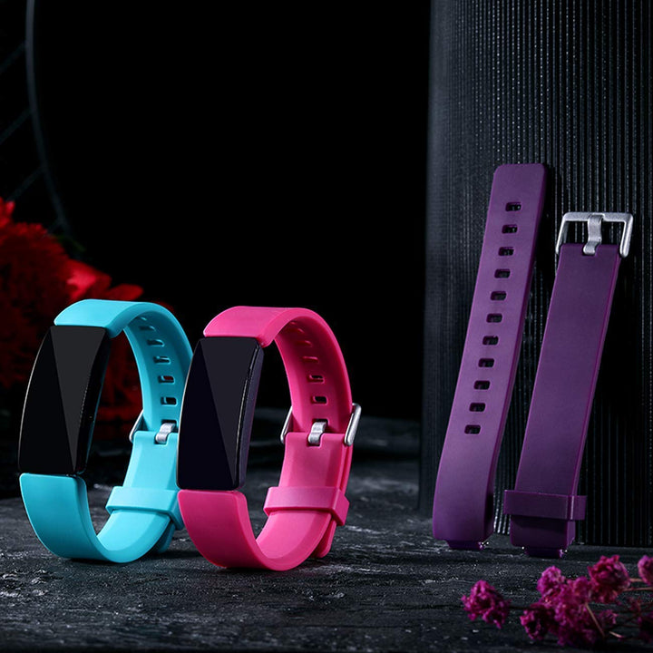 Bands Compatible with Fitbit Inspire 2 Bands for Women, Soft Bands Compatible with Fitbit Inspire Bands, Sports Bands Compatible with Fitbit Inspire HR Bands, Large, Rose Pink, Teal, Plum