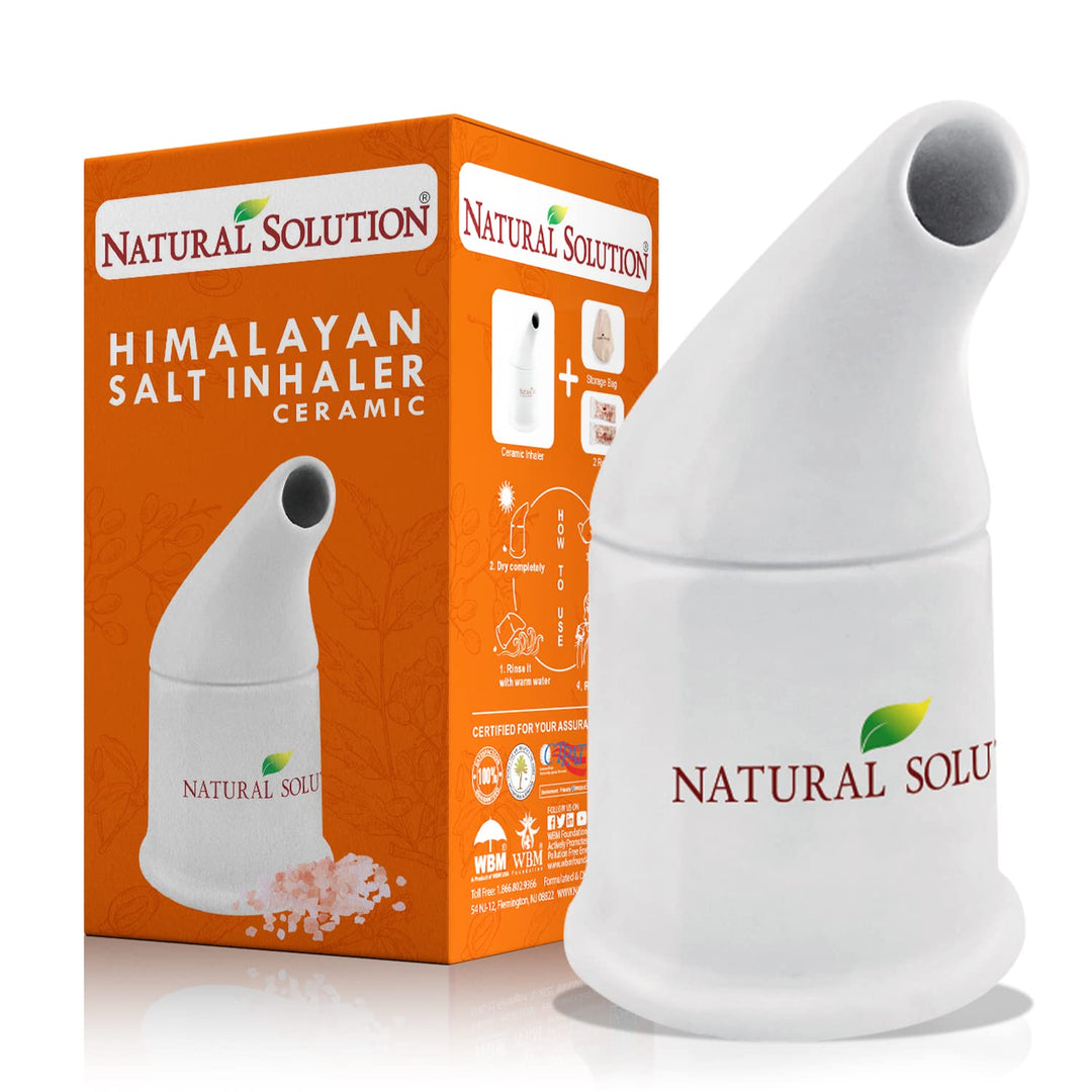 Natural Solution Pink Himalayan Salt Inhaler with 2 Pink Himalayan Crystal Salt Bags + Free Soap Bar