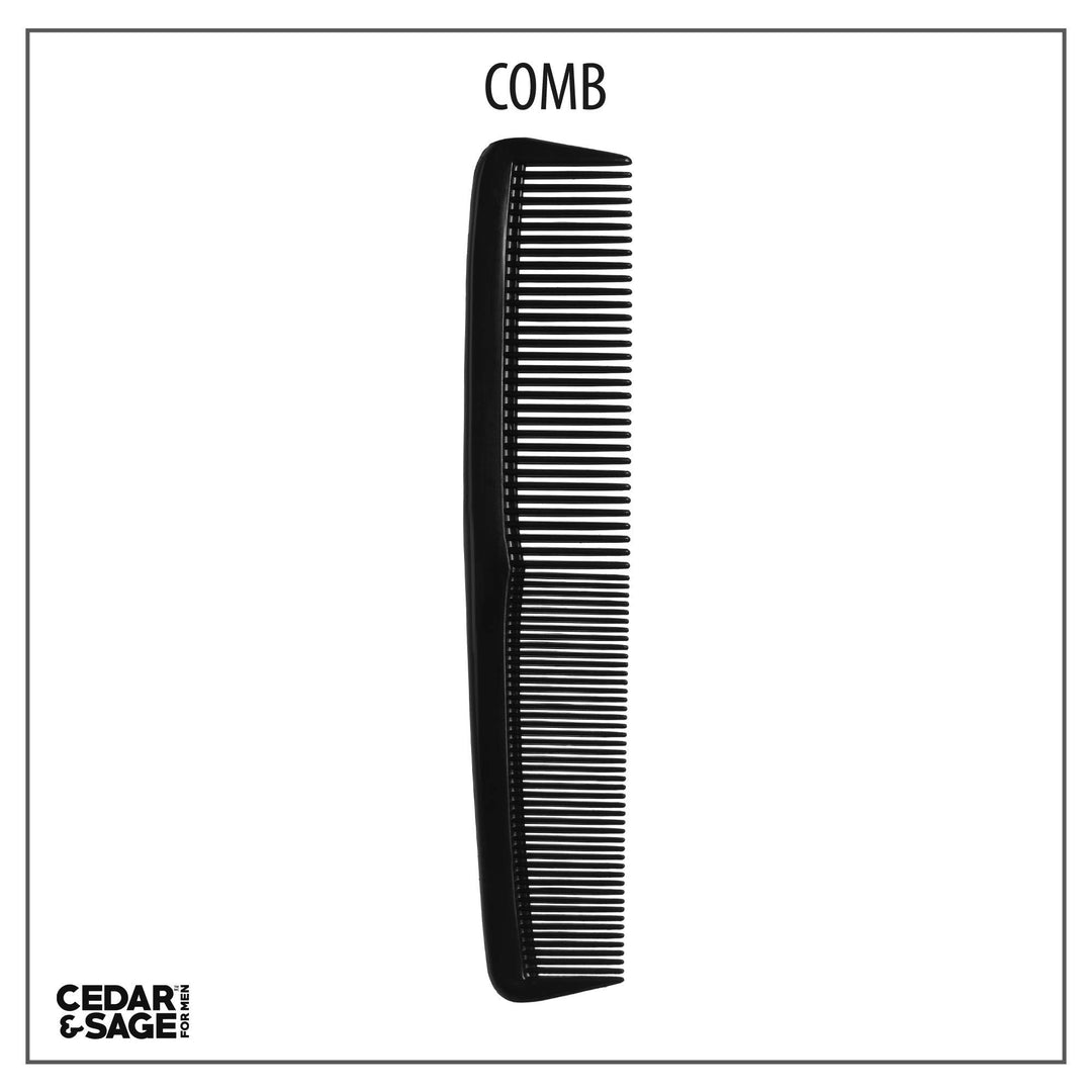 Cedar &amp; Sage, At-Home DIY Hair Trimming Set, Includes Trimming Scissors, Trimming Shears, Comb, 3 Count, Black, Medium (CS8982)