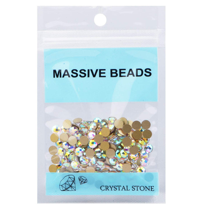 3D Crystals AB Nail Art Flat Back Rhinestones Gems Mixed Nail Diamond Stone for Nail Art Clothes Shoes Bags Crafts (100Pcs Round Coin Crytals AB)