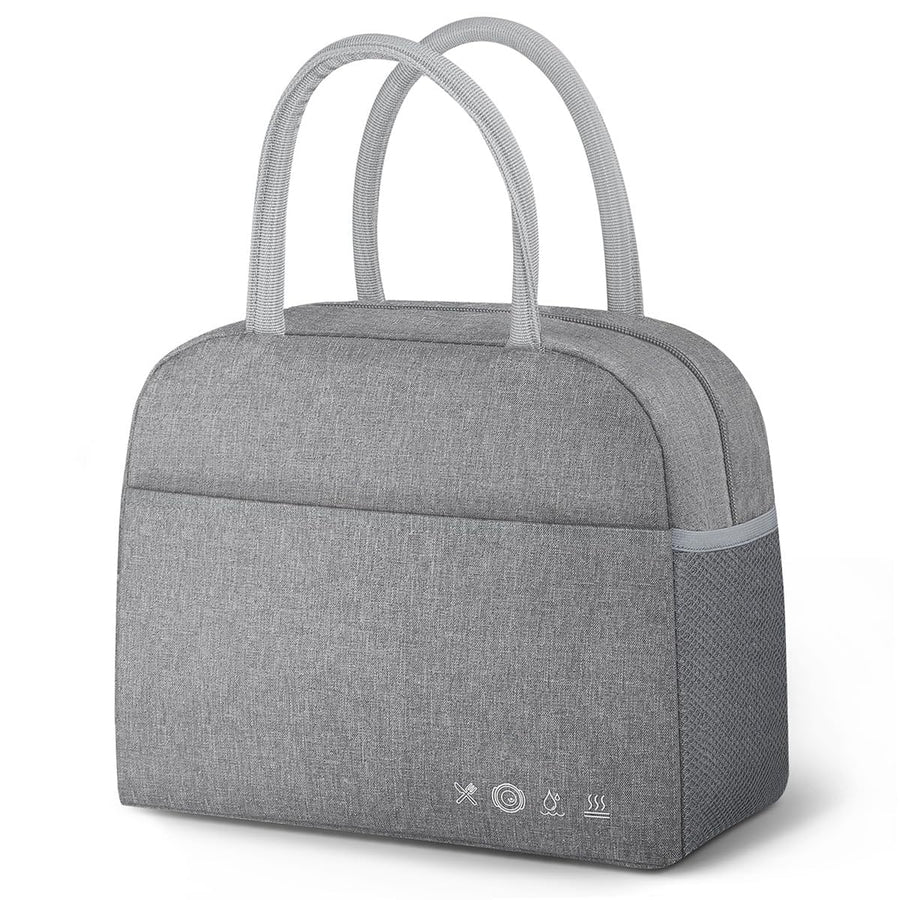 Lunch Bag Lunch Box for Women Men Reusable Insulated Lunch Tote Bag, Food Handbags Case High Capacity for Travel Work Picnic,GREY
