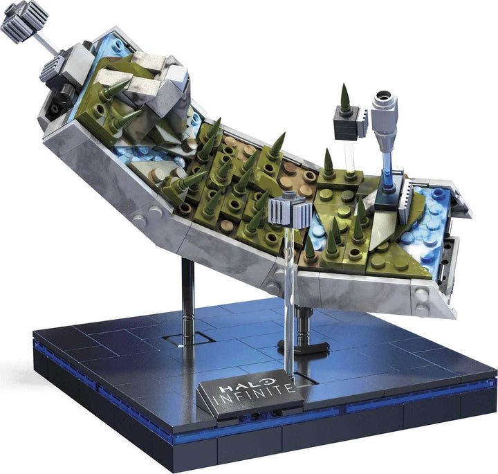 MEGA Halo Infinite Toy Building Set, Forerunner Ring Installation with 301 Pieces and Accessories, 5 Inches Tall, for Collectors