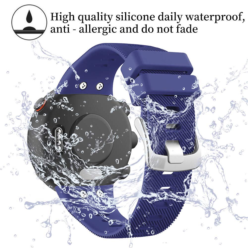 Compatible with Garmin Forerunner 45 band, Soft Silicone Sport Replacement Watch Band, Fitness Strap Bracelet Wristband for Garmin Forerunner 45 Smartwatch