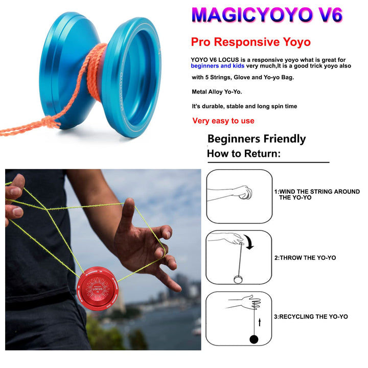 MAGICYOYO V6 Yo-yo Responsive Yoyo for Kids Teen Adults
