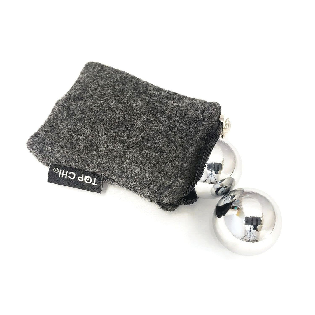 1 Inch Chrome Chiming Pocket Sized Baoding Balls for Hand Therapy, Anxiety, and Stress Relief