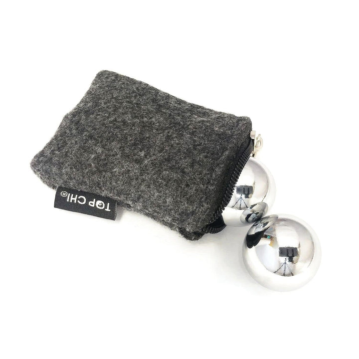 1 Inch Chrome Chiming Pocket Sized Baoding Balls for Hand Therapy, Anxiety, and Stress Relief
