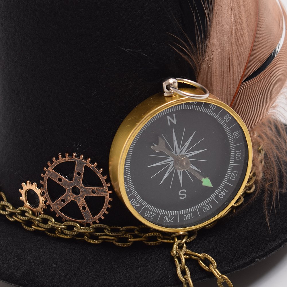Victorian Punk Mini Bowler Hat Hair Clip Party Hat Dancing Cocktail Head Clip