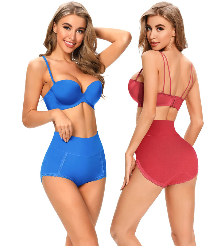 Womens Underwear Cotton High Waisted Postpartum Stretch Panties Soft Breathable Plus Size Briefs for Ladies XXX-Large