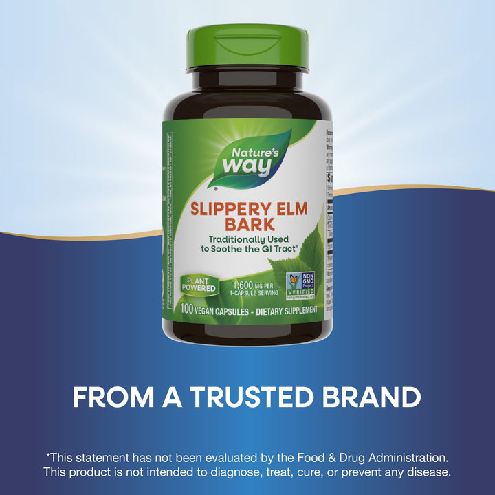 Nature&#39;s Way Slippery Elm Bark, Traditional Sup