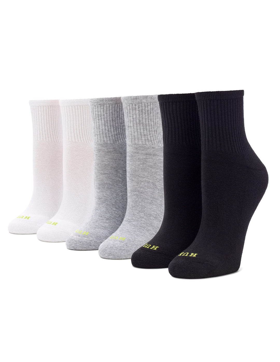Hue Women&#39;s Mini Crew 6-pack Casual Sock, Multi - 6 Pair Pack, 9 11 US