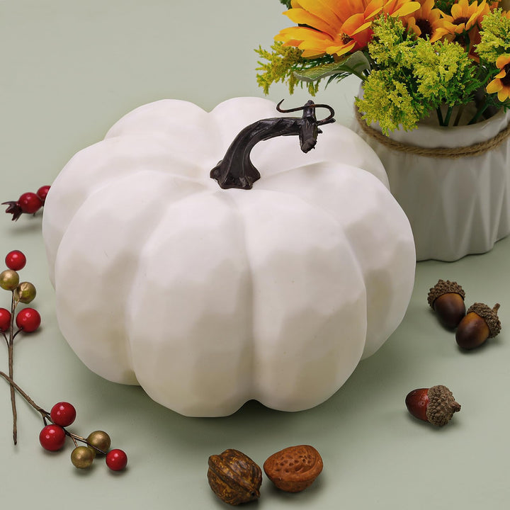 Artificial Large Simulation Pumpkins Fake Realistic Fall Harvest Props Faux Foam Simulation Vegetable Decoration Home Halloween Wedding Thanksgiving Holiday
