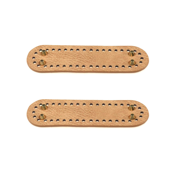 Meprotal 2pcs PU Leather 180x50mm Oval Knitting Crochet
