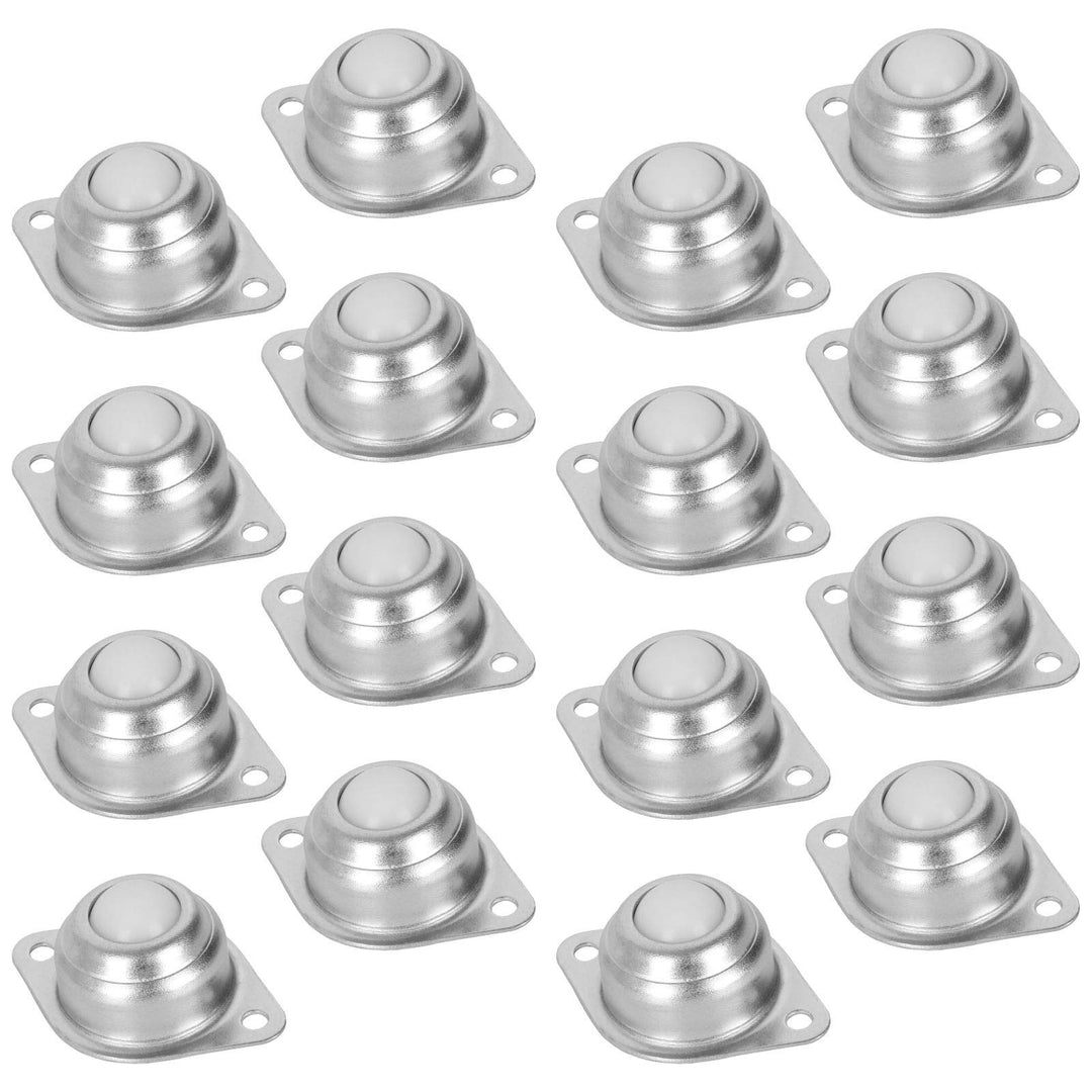 16PCS Roller Ball Transfer Bearing, 5/8 Inch Ball Transfer Unit, Mounted Round Ball Bearings Casters Universal Rotation Ball Caster CY-15A Screw Mounted for Transmission, Furniture, Trolley Screw