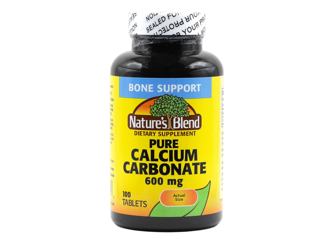 Nature's Blend Pure Calcium Carbonate 600 mg 100 Tabs (1684)