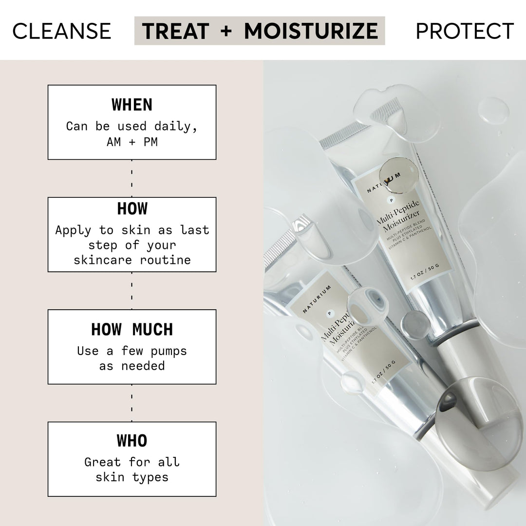 Multi-Peptide Moisturizer, Hydrating &amp; Smoothing Skin Care, Moisturizes with Ethylated Vitamin C &amp; Panthenol, 1.7 oz