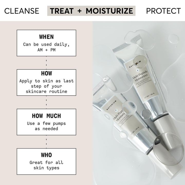 Multi-Peptide Moisturizer, Hydrating &amp; Smoothing Skin Care, Moisturizes with Ethylated Vitamin C &amp; Panthenol, 1.7 oz