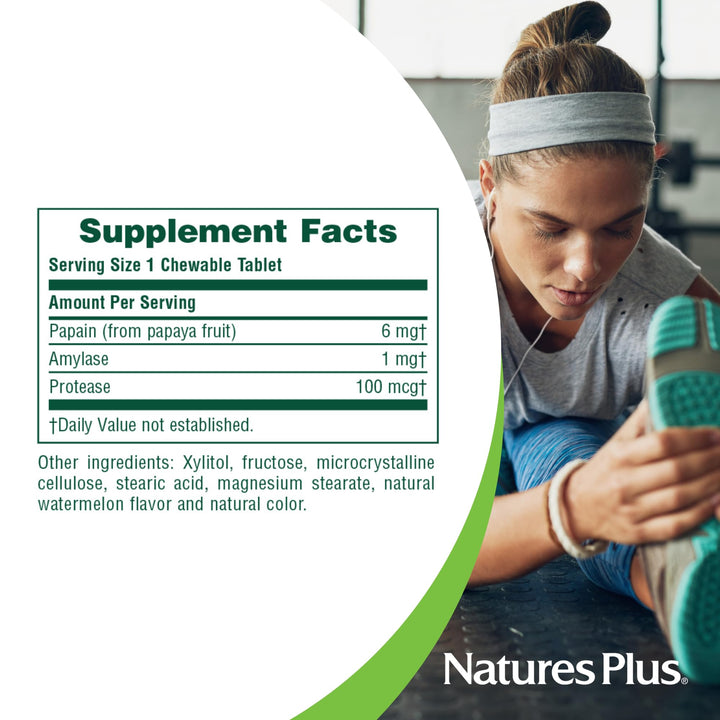 Natures Plus Papaya Enzyme - 6 mg Papain - All Natural 