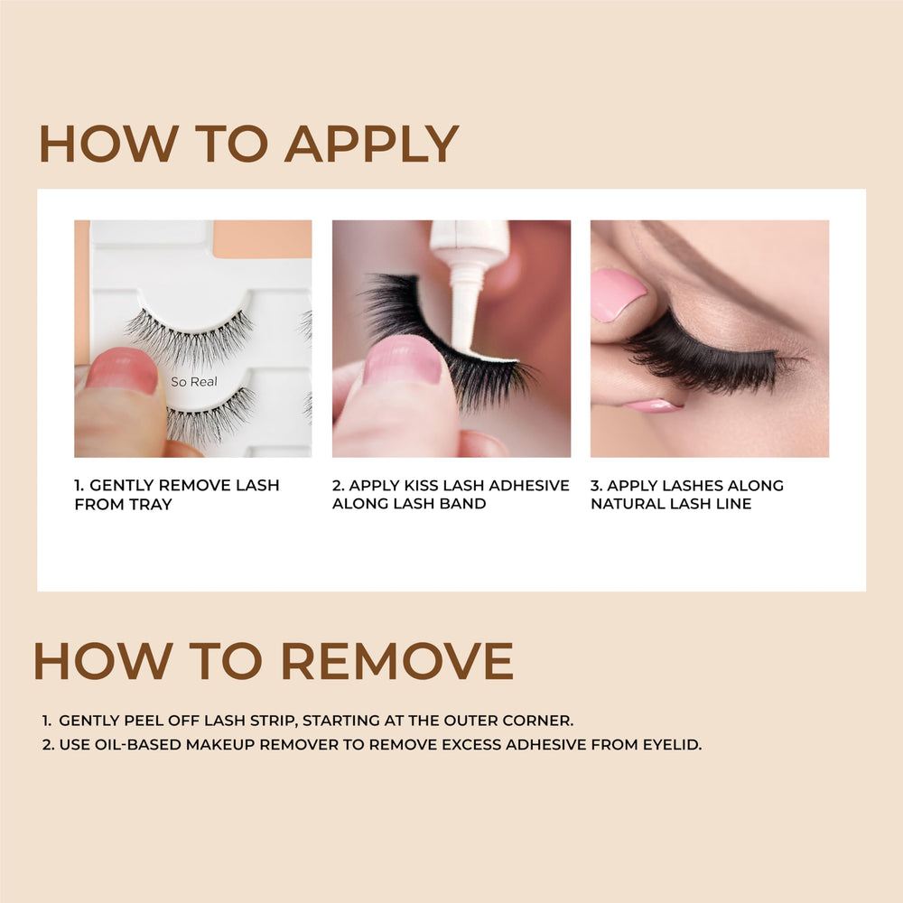 MLBB My Lash But Better Everyday Wearable Volume False Eyelashes with Superfine Band Technology, Easy To Apply, Reusable, Cruelty-Free, Contact Lens Friendly, Style So Real, 1 Pair