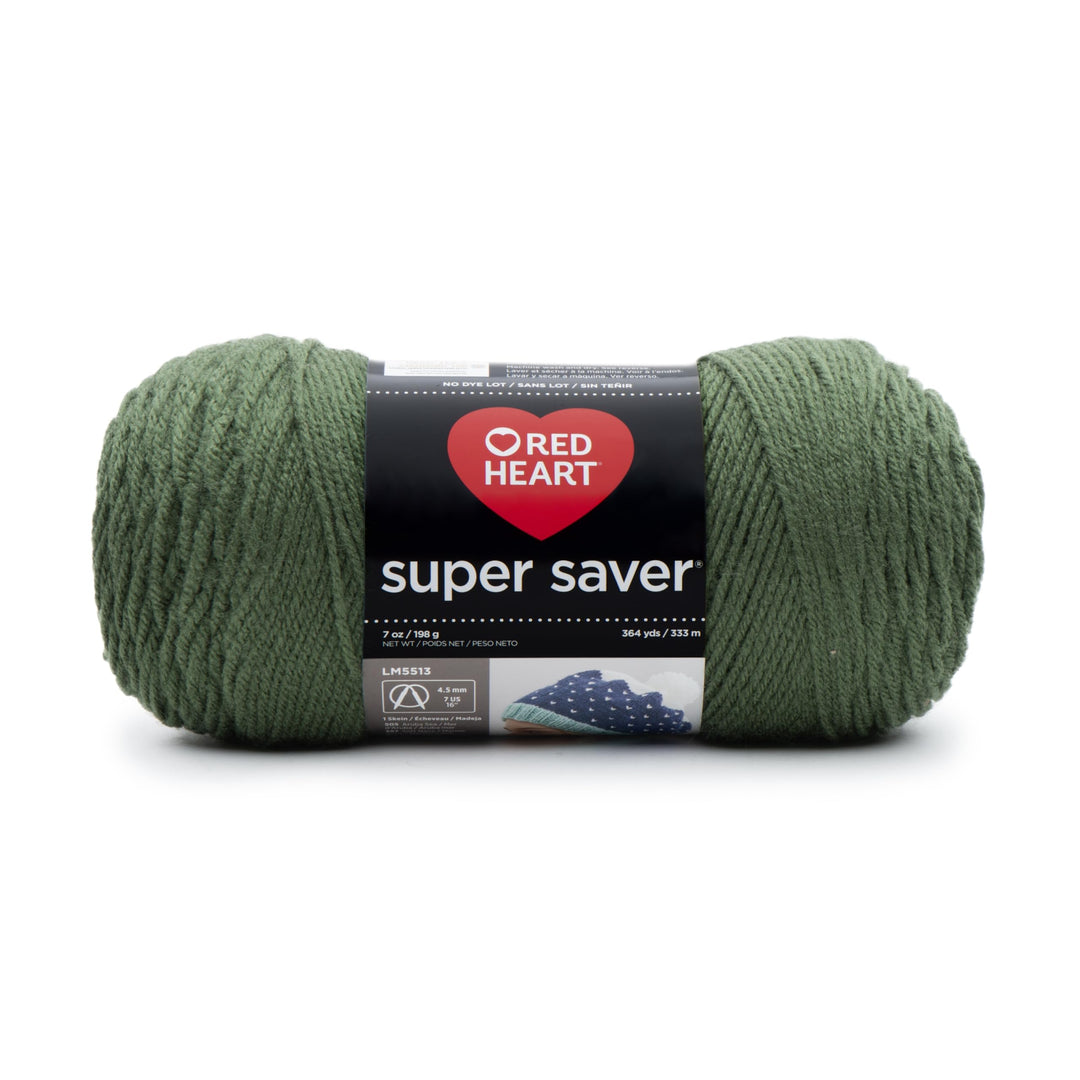 RED HEART E300.0406 Yarn, Solid-Medium Thyme