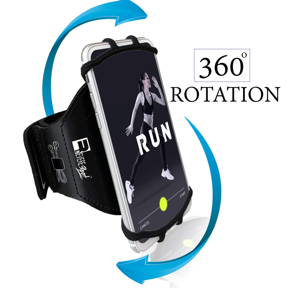 Universal iPhone Running Armband (16/15/14/13/12/11/10/X/XR/SE/Plus/Max/Pro). Phone Holder Case