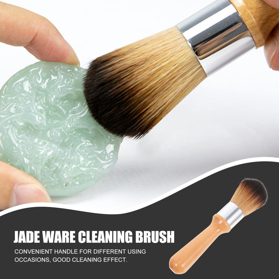 2pcs Model Dusting Brush Statue Cleaning Brush with Wooden Handle Model Brush Figurines Model Cleaner Dusting Brush for Figures Statues Musical Instrument