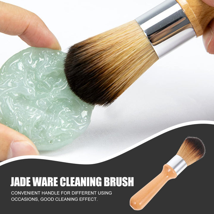 2pcs Model Dusting Brush Statue Cleaning Brush with Wooden Handle Model Brush Figurines Model Cleaner Dusting Brush for Figures Statues Musical Instrument