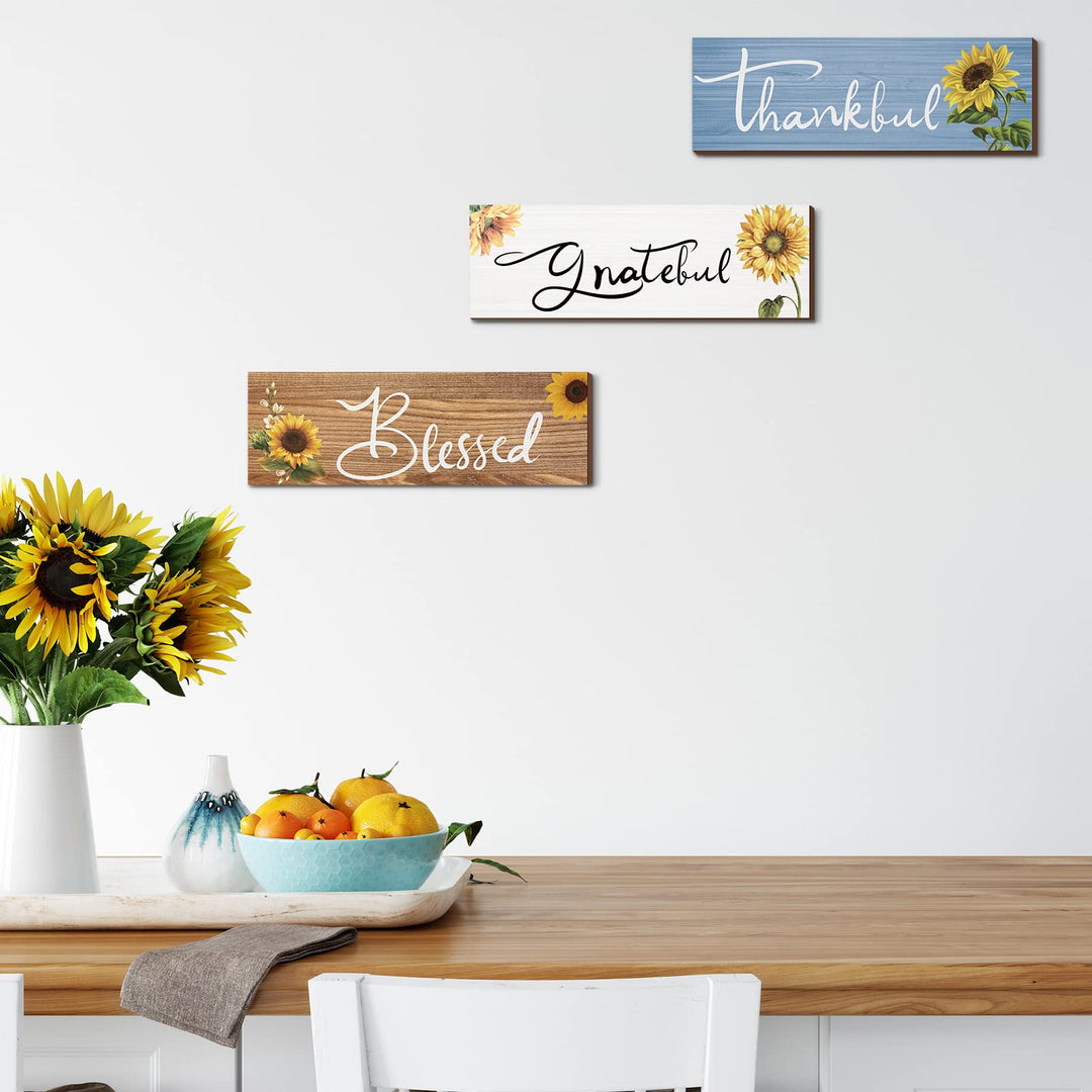 3 Pcs Sunflower Gifts Sunflowers Home Decor Thankful Gr