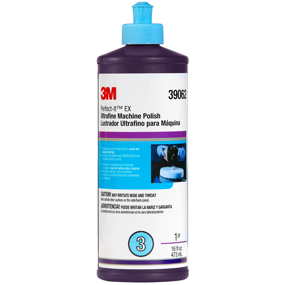 3M EX Ultrafine Machine Polish, 39062, 1 pt(16 fl oz/473 mL