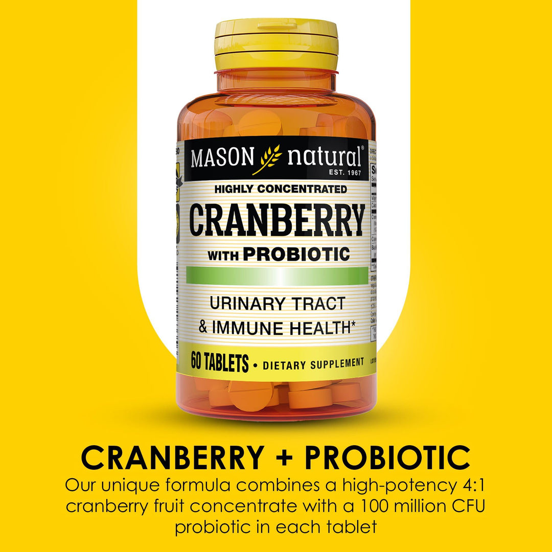 MASON NATURAL Cranberry with Probiotic, 2 Month Supply,