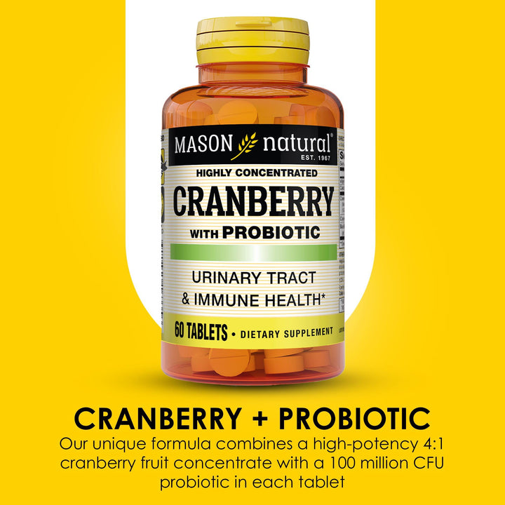 MASON NATURAL Cranberry with Probiotic, 2 Month Supply,
