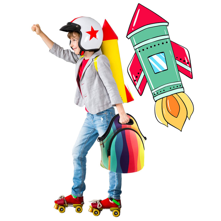 Neoprene Lunch Bags For Kids Women Boys Girls-Lightweight/Foldable/Reusable Lunch Boxes Bags For School,Work,Students,Picnic Gift For Back To School