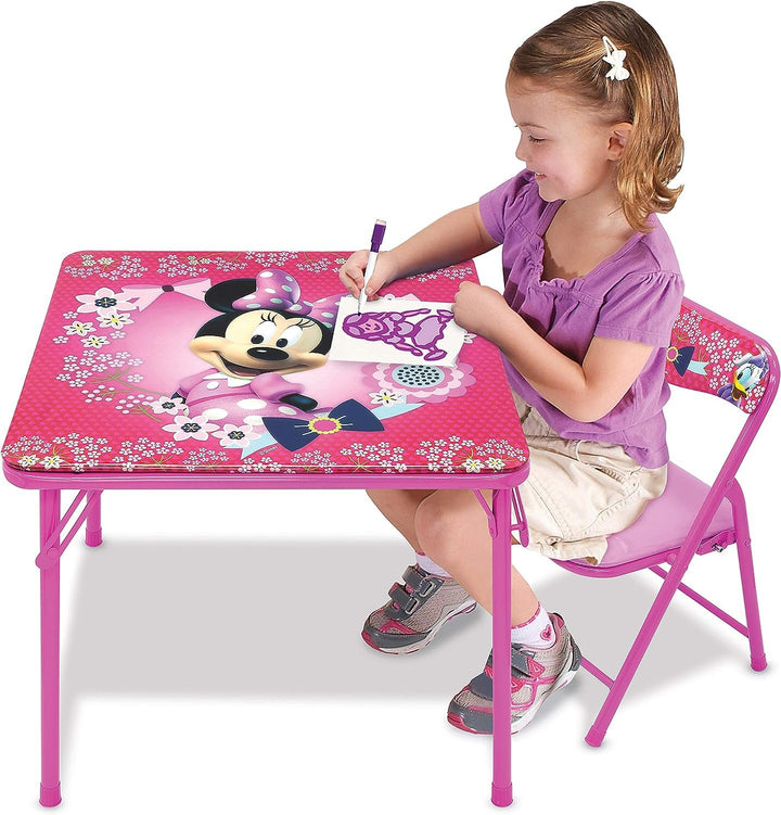 Minnie Mouse Table &amp; Chair Set for Toddlers 24-48M, Includes 1 Table &amp; 1 Chair [Amazon Exclusive] Table: 20L x 20W x 16.4H, Chair: 12L x 11.6W x 17H - Weight Limit: 70 lbs