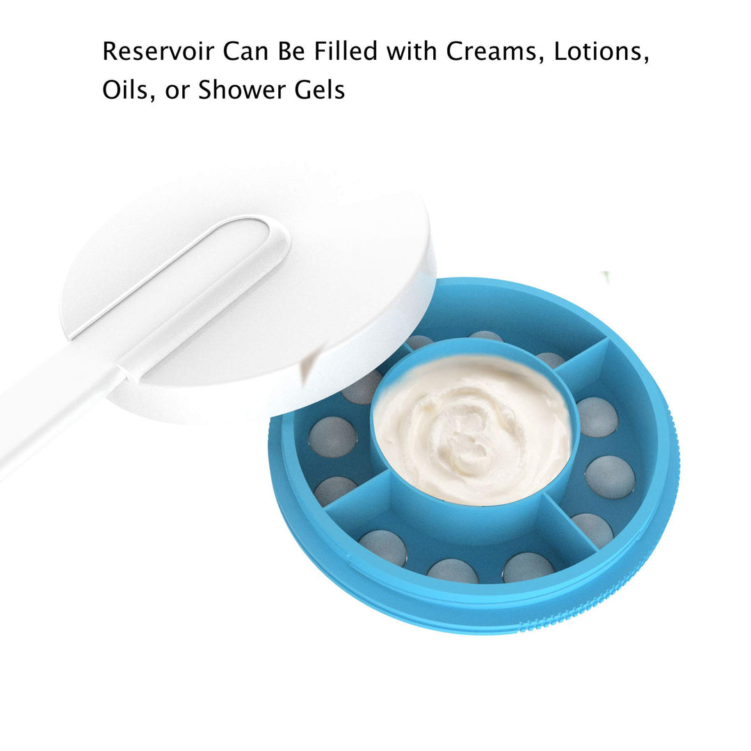 Remedy Lotion Applicator for Back – Long Handled Roll-On Dispenser and Handheld Back Massager – Wand for Applying Sunscreen, Cream, or Shower Gel
