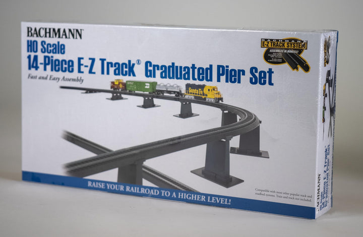 Bachmann Trains 14 PC. E-Z TRACK GRADUATED PIER SET - HO Scale