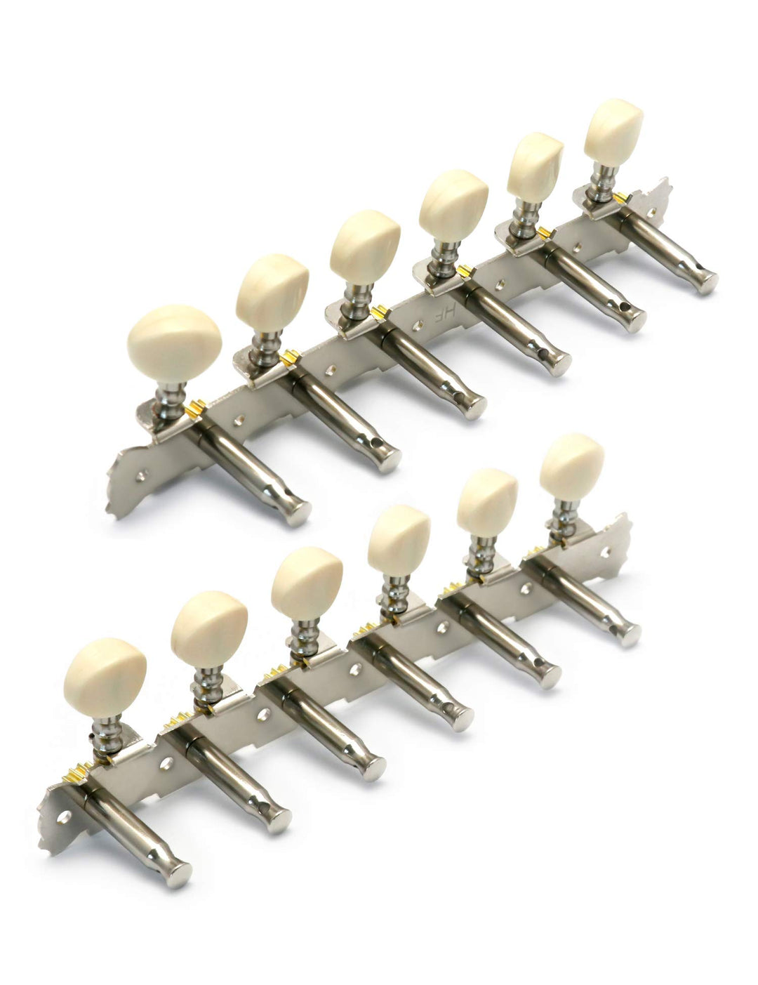 12 Strings Acoustic Guitar Tuning Pegs Chrome Plated Machine Heads Single Hole 6L 6R.
